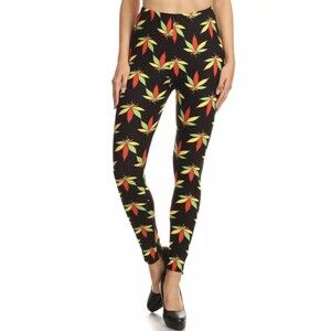 Women 420 Weed Marijuana Lead print Cannabis.  Buttery soft Plus Size 12-18